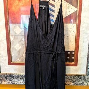 Honey Punch Black Fringe Wrap Dress